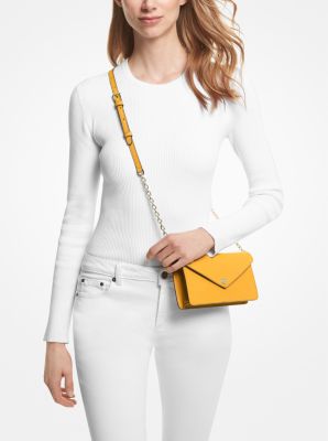 Jet Set Large Color-Block Saffiano Leather Envelope Crossbody Bag