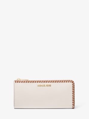 Jet Set Travel Large Pebbled Leather Quarter-Zip Wallet | Michael Kors ...