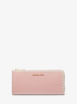 Jet Set Travel Large Pebbled Leather Quarter-Zip Wallet | Michael Kors ...