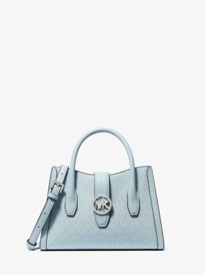Michael Kors Bags | Michael Kors Sheila Small Faux Leather Crossbody Bag Vista Blue Nwt | Color: Blue/Silver | Size: Os | Coachkors5's Closet