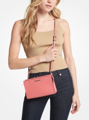 Michael Kors Women's Sheila Small Faux Leather Crossbody Bag - Pink - Shoulder Bags