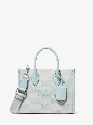 Mirella Small Logo Embossed Pebbled Leather Crossbody Bag