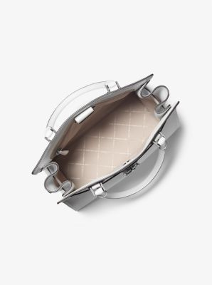 Hamilton Medium Leather Satchel in OPTIC WHITE | Michael Kors