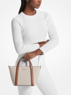 Michael kors signature hot sale logo tote bag