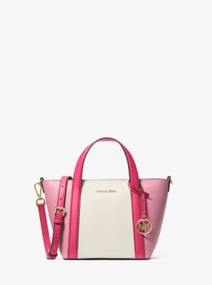 Michael Kors Pratt Small Color-block Tote Bag In Pink