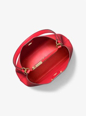 Bolso de hombro Pratt mediano in ROJO BRILLANTE | Michael Kors