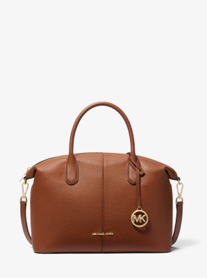 Hyde Large Pebbled Leather Satchel Michael Kors