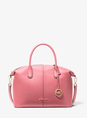 Michael Kors peach shoulder leather bag with outlet studs