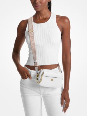 Bolso para cámara Maisie pequeño 2 en 1 de piel granulada in BLANCO INTENSO | Michael Kors