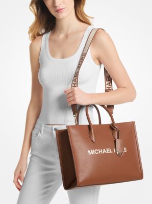 Sac fourre-tout Mirella de taille moyenne en cuir grainé