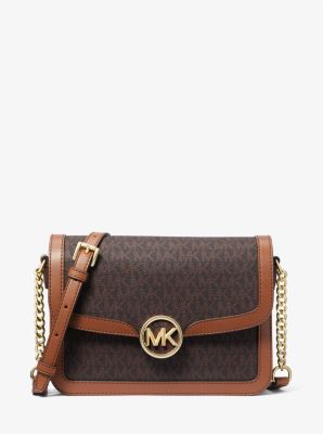 Leida Medium Signature Logo Shoulder Bag | Michael Kors