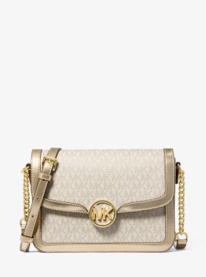 Leida Medium Metallic Signature Logo Shoulder Bag image number 0