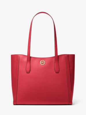 TORY BURCH SMALL YORK SAFFIANO LEATHER TOTE IN fashion COLOR LUGGAGE AND MATCHING ZIP CO