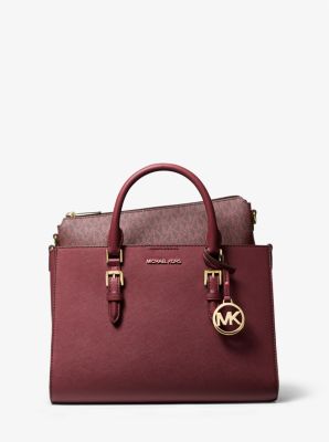 Sac fourre-tout 2 en 1 Charlotte de taille moyenne en cuir Saffiano image number 3