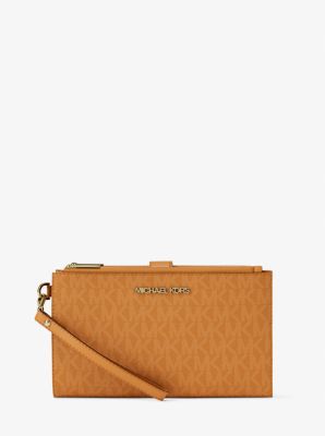 Jet Set Large Signature Logo Wristlet