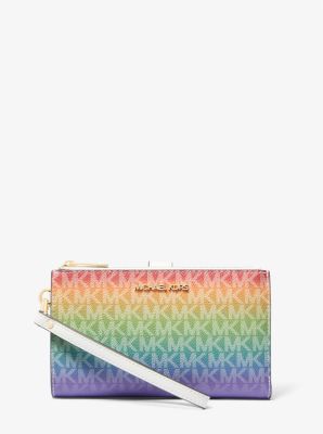 Michael Kors Jet Set Rainbow Signature Logo Wristlet