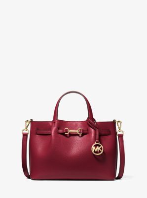 マイケル・コース Leather Studded Satchel Bag Maple Small Studded Saffiano Leather Satchel | Michael Kors [US]
