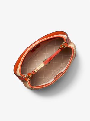 Pratt Medium Ombré Straw Shoulder Bag