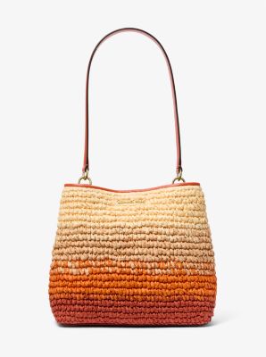 Pratt Medium Ombré Straw Shoulder Bag