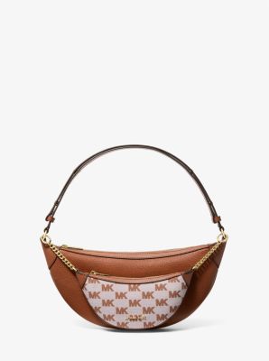 Hollis Medium 2-in-1 Pebbled Leather and Logo Jacquard Shoulder Bag image number 0