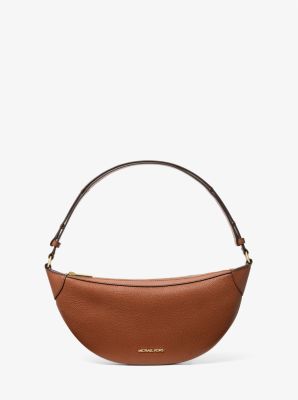 Hollis Medium 2-in-1 Pebbled Leather and Logo Jacquard Shoulder Bag image number 3