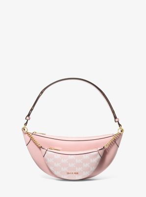 Bolso de hombro Hollis mediano 2 en 1 de piel granulada y Jacquard con logotipo image number 0