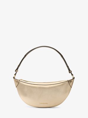 Hollis Medium 2-in-1 Metallic Leather and Logo Jacquard Shoulder Bag image number 3