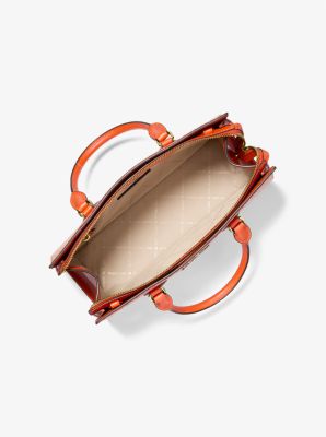 Bolso satchel Sheila mediano ombré con logotipo de la marca image number 1