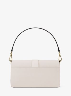 Bolso de hombro Greenwich mediano de piel saffiano in CREMA CLARO | Michael Kors