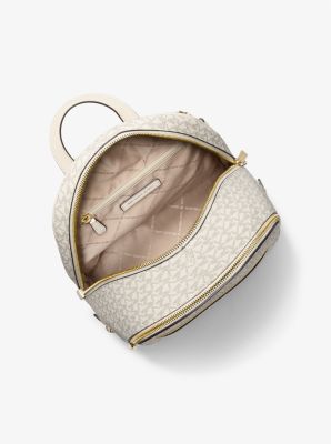 Rhea Medium Signature Logo Backpack in LT CRM MULTI | Michael Kors