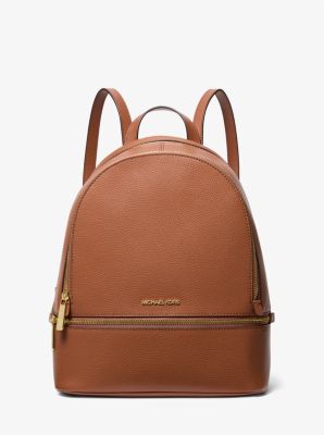 MK Rucksack Rhea Medium Aus Gekrispeltem Leder - Braun