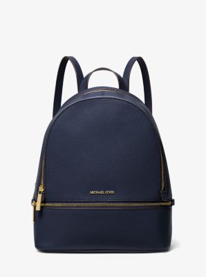 MK Rucksack Rhea Medium Aus Gekrispeltem Leder - Blau