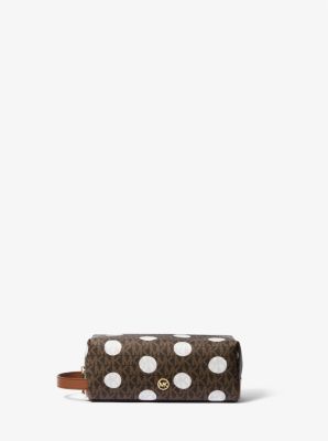 MICHAEL KORS JET SET POLKA DOT SIGNATURE LOGO TRAVEL KIT 
