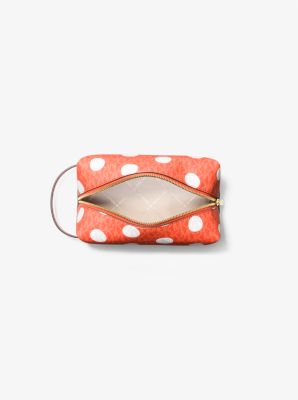Trousse de toilette Jet Set à pois et à logo Signature