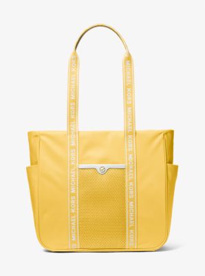 Michael Kors Jet Set Large Nylon Tote Bag In Yellow