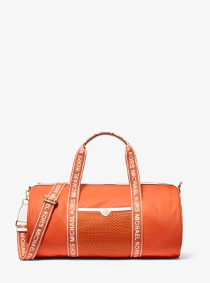 Michael Kors Jet Set Large Logo Tape Nylon Weekender Bag