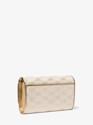 Jet Set Large Metallic Logo Jacquard Crossbody Bag image number 2