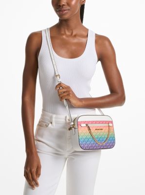 Jet Set Large Rainbow Signature Logo Crossbody Bag