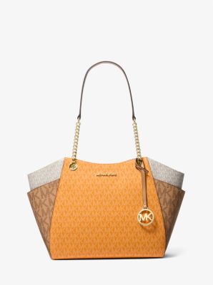 Grand sac fourre-tout Jet Set à blocs de couleurs et à logo Signature