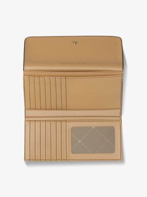Grand portefeuille à trois volets Jet Set à logo Signature