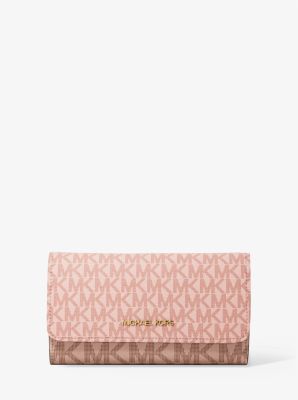 Jet Set Large Signature Logo Tri-Fold Wallet