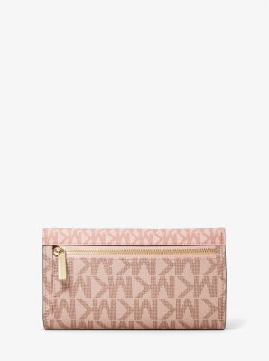 Jet Set Large Signature Logo Tri-Fold Wallet