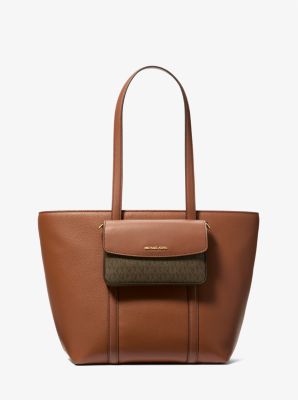 Sac fourre-tout Jet Set 2-en-1 en cuir grainé et à logo