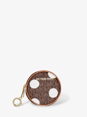 MICHAEL KORS JET SET SMALL POLKA DOT SIGNATURE LOGO COIN POUCH 