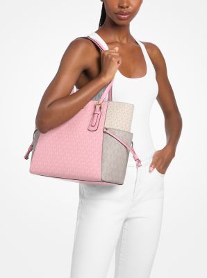 Voyager Large Color-Block Signature Logo Tote Bag in CRNTION MLTI | Michael Kors