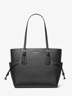 MK Shopper Voyager Large Aus Saffianleder - Schwarz