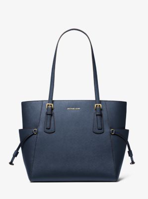 MK Shopper Voyager Large Aus Saffianleder - Blau