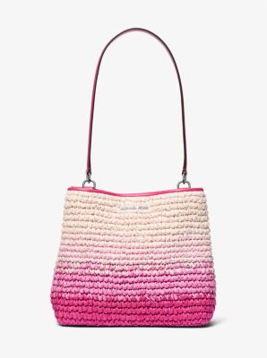 Pratt Medium Ombré Straw Shoulder Bag