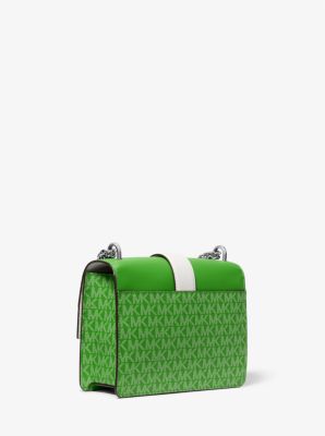 Greenwich Small Color-Block Signature Logo Crossbody Bag