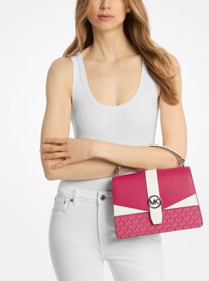 Greenwich Medium Color-Block and Signature Logo Satchel